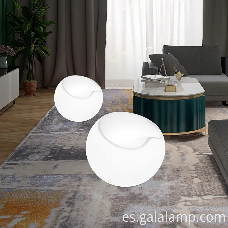 Silla redonda de iluminación LED moderna y mesa de mesa